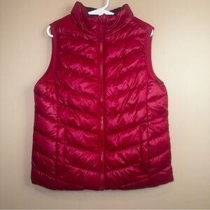 Kids Red & Navy Reversible Puffer Vest